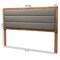 Baxton Studio Dexter Modern Dark Grey Fabric Upholstered and Walnut Brown Finished Wood Headboard-Full 191-11535-ZORO - alternate 4